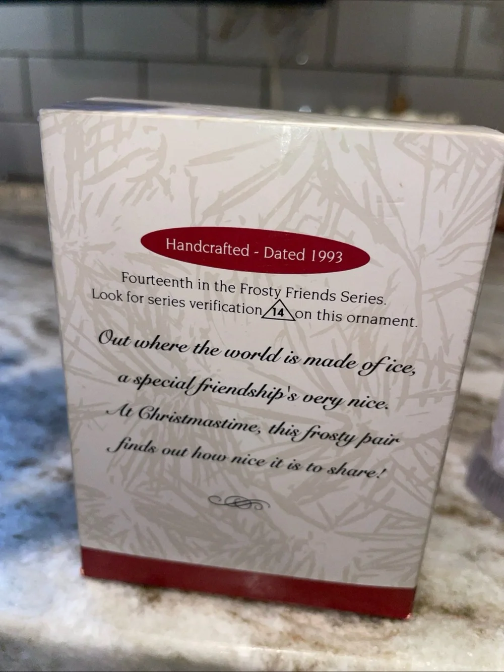Vintage Hallmark 1993 Frosty Friends Keepsake Ornament #14 In Series IOB